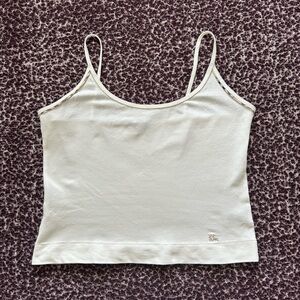 Burberry Cream Tank Top minimalist print - M